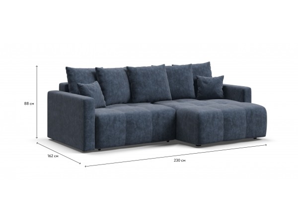 Угловой диван BOSS TREND Велюр Royal топаз NEW