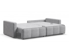 Босс Тренд угловой диван Шенилл Клауд серый