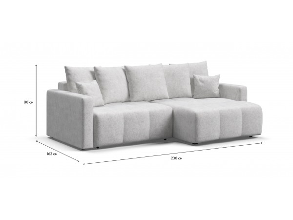 Угловой диван BOSS TREND Шенилл CLOUD милк