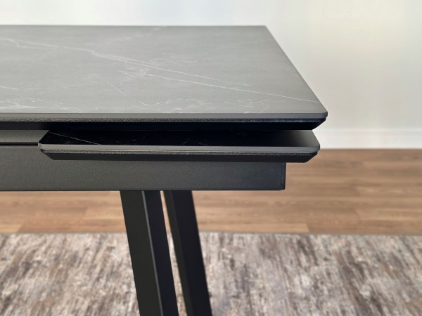 Стол с керамической столешницей раздвижной Герцог чёрный