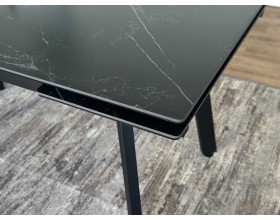 Стол с керамической столешницей раздвижной Герцог чёрный
