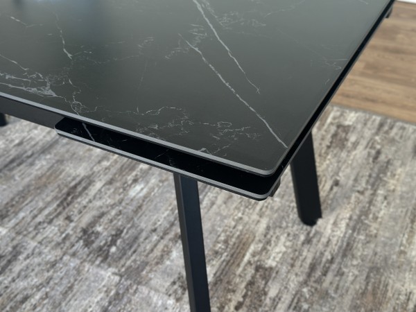 Стол с керамической столешницей раздвижной Герцог чёрный