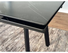 Стол с керамической столешницей раздвижной Герцог чёрный