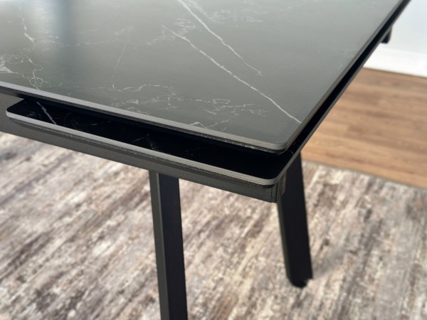 Стол с керамической столешницей раздвижной Герцог чёрный