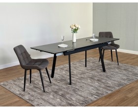 Стол с керамической столешницей раздвижной Герцог чёрный
