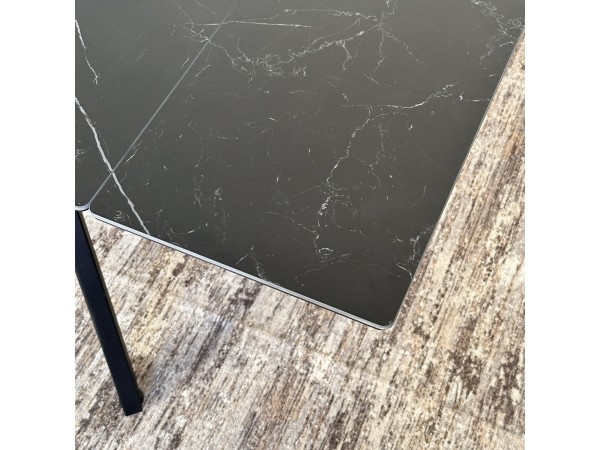 Стол с керамической столешницей раздвижной Герцог чёрный