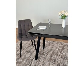 Стол с керамической столешницей раздвижной Герцог чёрный