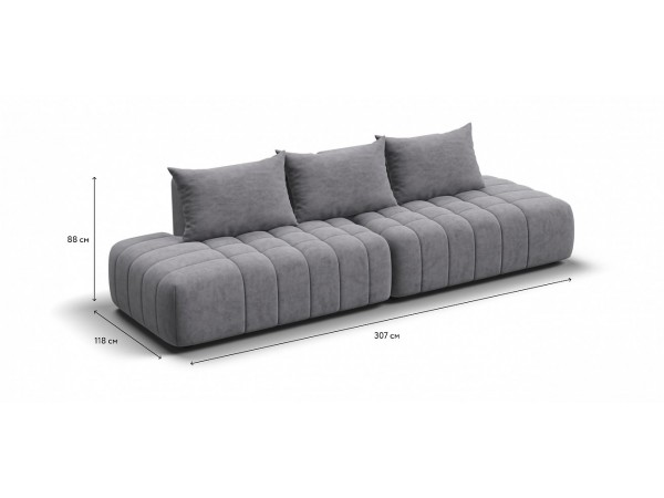 Диван Босс Твин прямой Велюр Роял агат