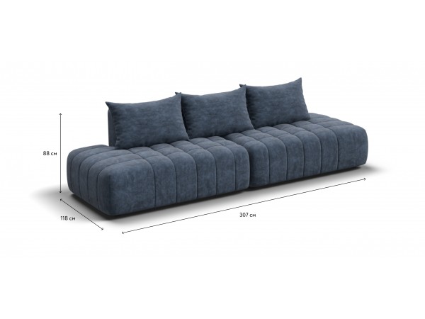 Диван Босс Твин прямой Велюр Royal топаз