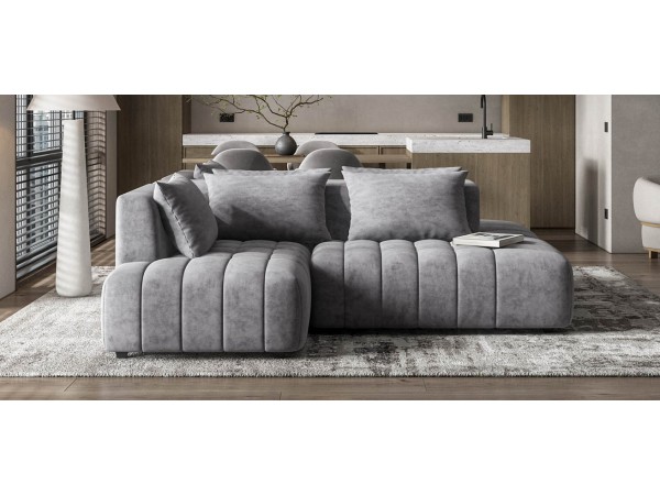 Угловой диван левый Босс Твин Велюр Роял агат