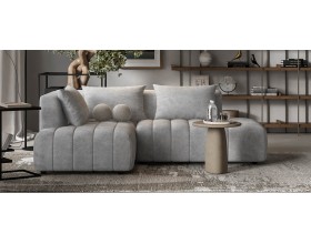 Босс Твин угловой диван левый Шенилл Клауд серый