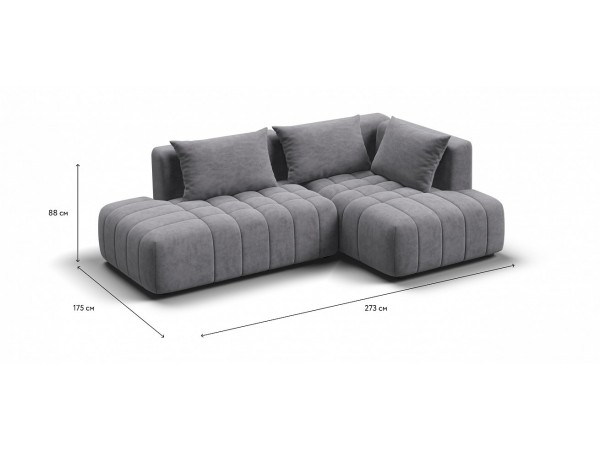 Угловой диван правый Босс Твин Велюр Роял агат Угловой диван правый Босс Твин Велюр Роял агат