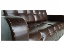 Диван Оксфорд 90х170 коричневый ППУ