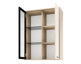 Витрина навесная 800 1В1С "ЕВА" Дуб Экспрессив - Сатин