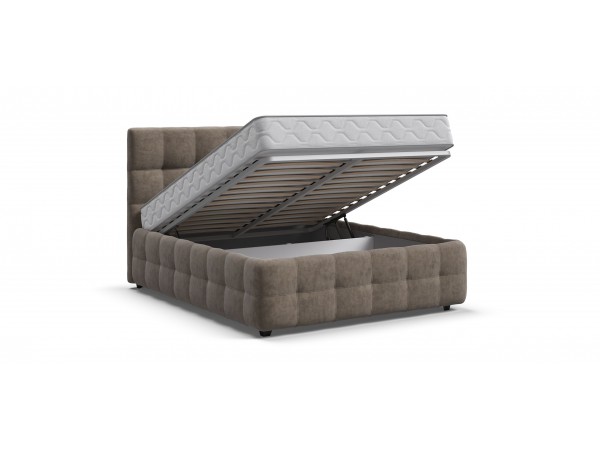 Кровать БОСС +ПМ ПРО велюр Роял тауп 160*200