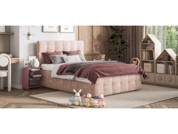 Кровать БОСС + ПМ ПРО велюр Royal пион