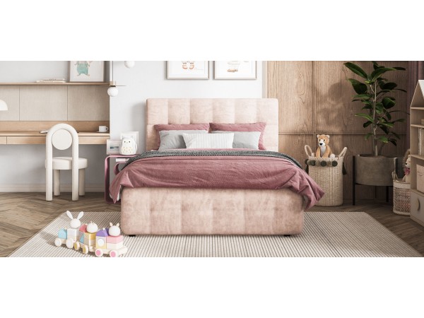 Кровать БОСС + ПМ ПРО велюр Royal пион