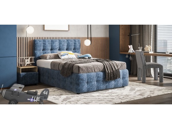 Кровать БОСС + ПМ ПРО велюр Royal топаз