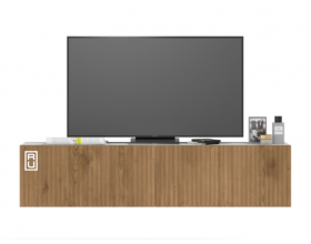 ТВ Тумба BOSS MILLING 150 Белый снег, Дуб американский