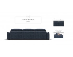 Кинг Макс диван Велюр Роял синий