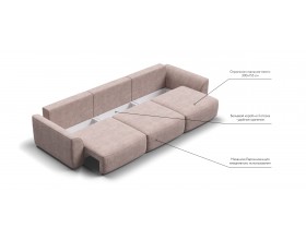 Кинг Макс диван Велюр Роял пион