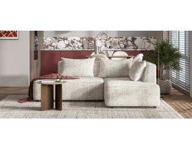 Кинг Твин угловой диван Шенилл Смарт кварц