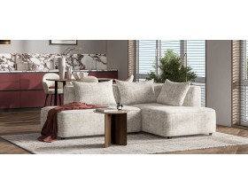 Кинг Твин угловой диван Шенилл Смарт кварц