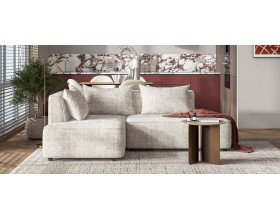 Угловой диван левый KING TWIN Шенилл IQ кварц