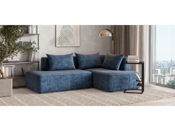 Угловой диван правый KING TWIN Велюр ROYAL топаз NEW