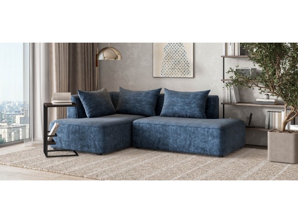 Угловой диван левый KING TWIN Велюр ROYAL топаз NEW 