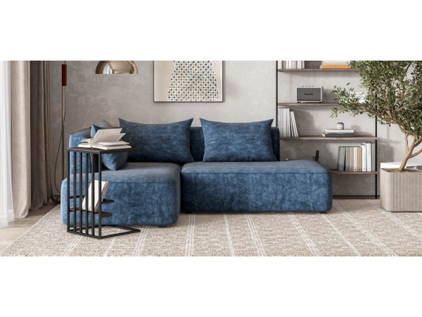 Угловой диван левый KING TWIN Велюр ROYAL топаз NEW 