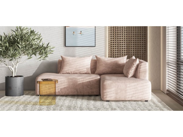 Угловой диван правый KING TWIN Велюр ROYAL пион NEW Угловой диван правый KING TWIN Велюр ROYAL пион NEW