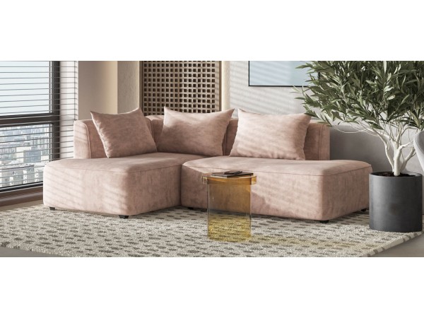 Угловой диван левый KING TWIN Велюр ROYAL пион NEW Угловой диван левый KING TWIN Велюр ROYAL пион NEW