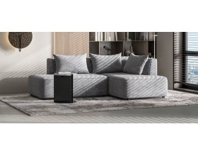 Кинг Твин угловой диван Велюр Роял агат