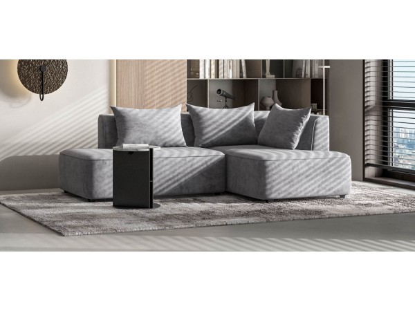 Угловой диван правый KING TWIN Велюр Роял агат NEW