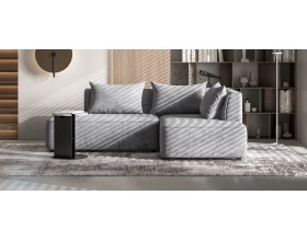 Кинг Твин угловой диван Велюр Роял агат