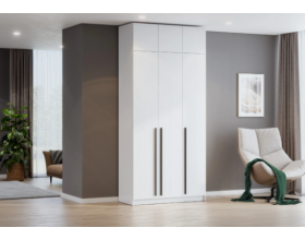 Шкаф Берген ШК-1200 с антресолью белое дерево