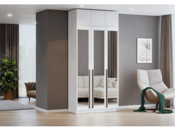 Шкаф Берген ШК-1200 с антресолью белое дерево