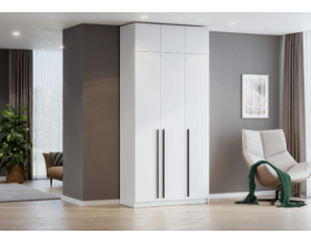 Шкаф Берген ШК-1200 с антресолью белое дерево