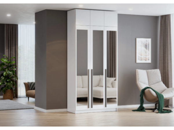 Шкаф Берген ШК-1200 с антресолью белое дерево