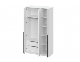 Шкаф Берген ШК-1200 с антресолью белое дерево