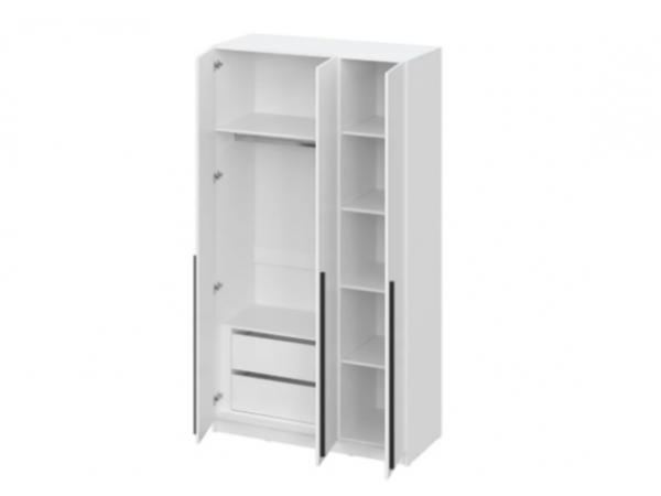 Шкаф Берген ШК-1200 с антресолью белое дерево