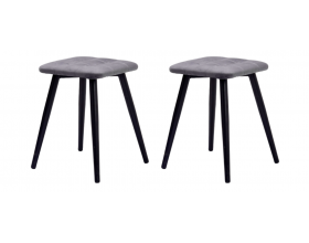 Табурет АТЛАНТ F83 Серый/Черная опора (комплект 2 шт)