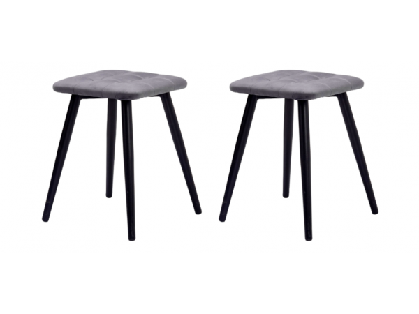 Табурет АТЛАНТ F83 Серый/Черная опора (комплект 2 шт)