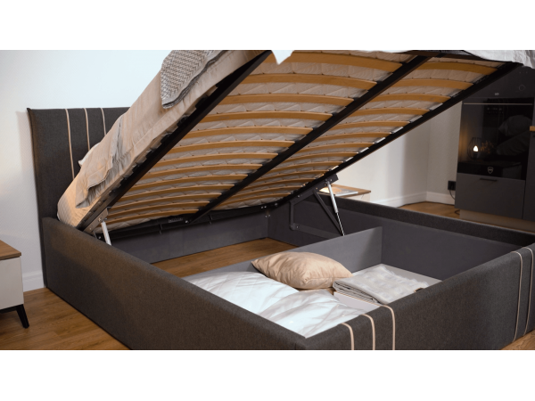 Мягкая кровать Леванте графит