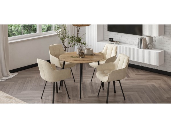 Стул Спин Velutto пепел, черный