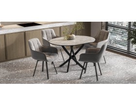 Стул Спин Velutto серый, черный