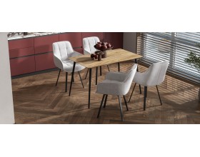 Стул Спин Velutto сталь, черный