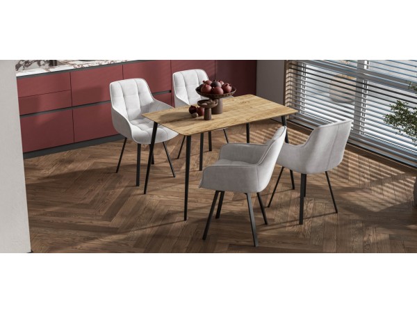 Стул Спин Velutto сталь, черный