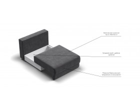 Ричмонд Модуль спальное место Вельвет Корд графит